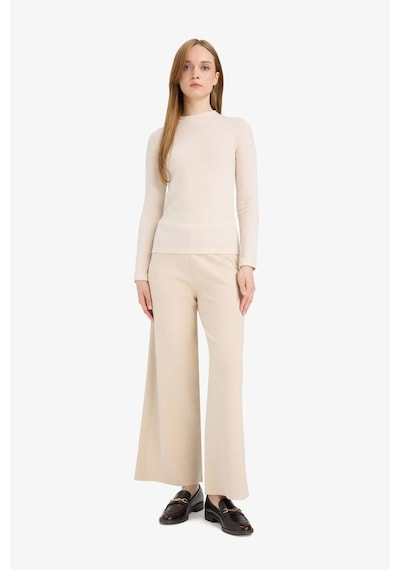 Defacto Wide Leg Triko Pantolon F1102ax25aubg155 Bej