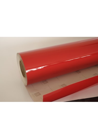Parlak Kırmızı Yapışkanlı Kaplama Folyosu 122 Cm X 10 Mt
