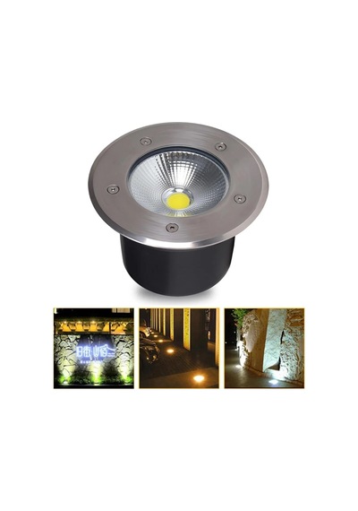 Sıva Altı Led Armatür Dekoratif Işık Show Gösteri Yol Aydınlatma Açık Alan Enerji Tasarruflu Yuvarlak Zemin Doğal Beyaz 4000k A-1402 6w 220v Doğol Beyaz Doğal Beyaz
