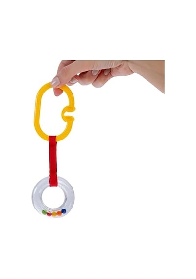 Babyjem Çıngıraklı Puset Halkası Sarı Oval Açık Gri