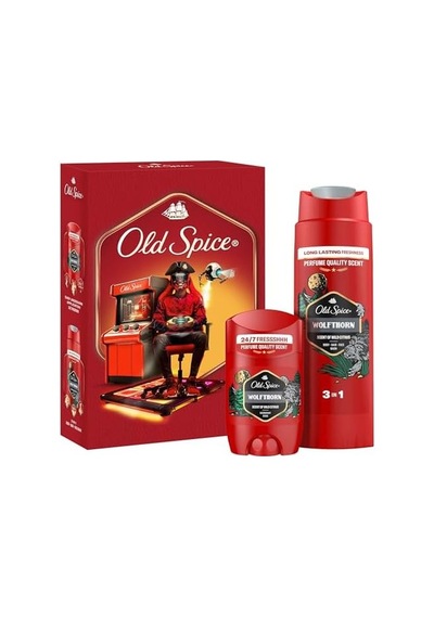 Old Spice Gamer Hediye Seti: Wolfthorn Deodorant Stick 50 Ml + Duş Jeli 250ml