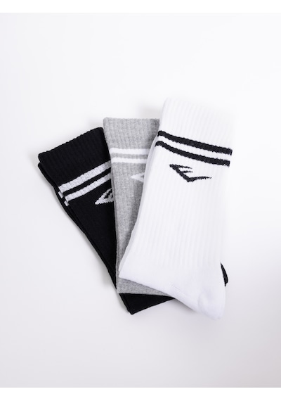 Everlast Stripe Econ 3'lü Karma Çorap Gri Melanj