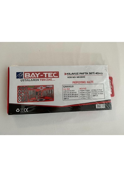 Kılavuz Ve Pafta Takımı 40 Parça Metrik Mk2600