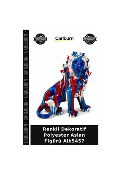Özel Üretim Hediyelik Salon Biblo Renkli Dekoratif Polyester Aslan Figürü Alk5457