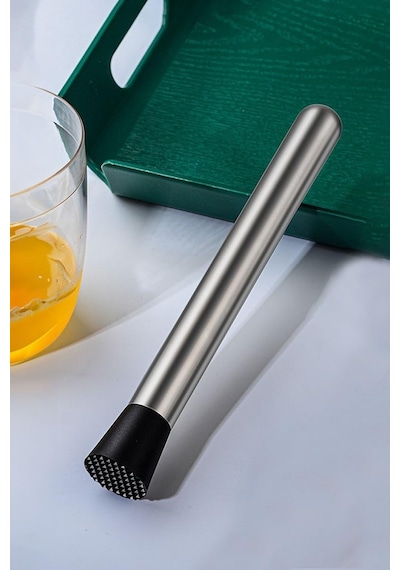 Çelik Kokteyl Muddler Barware Mojito Kokteyl Tokmağı Cin511slv Ahşap - Beyaz