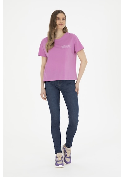 U.S. Polo Assn. Kadın Menekşe Bisiklet Yaka Tişört 50282900-VR037