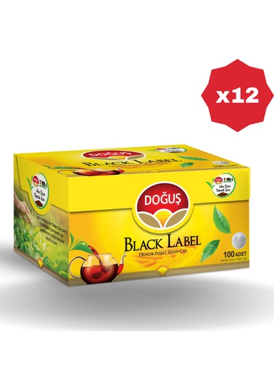 Doğuş Black Label Demlik Çay 100'lü - 12 Adet
