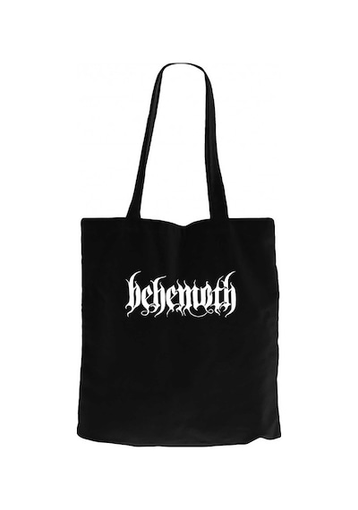 Behemoth Classic Logo Siyah Kanvas Bez Çanta Siyah