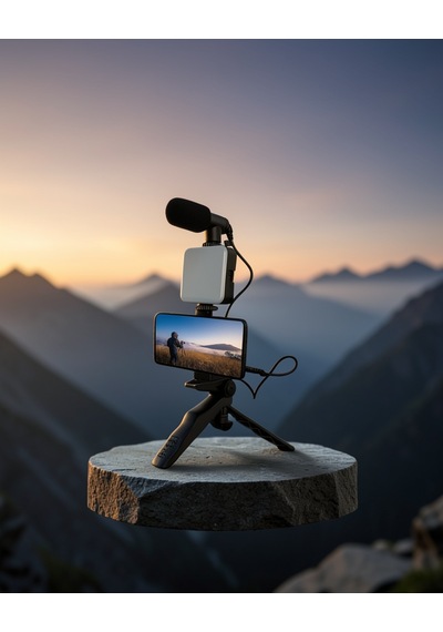 Video Tutucu Kompakt Mikrofonlu Tripod Uczzzay49kameratelefontutucu1 Diğer