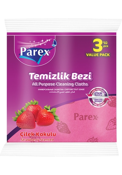 Eğik Sapli Yer Süpürgesi Ve Çilek Kokulu Temizlik Bezi Paketi