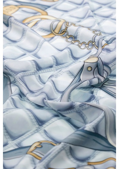 Guess Maxine Desenli 90 X 90 Cm Eşarp Aw5535pol03 Bayan Eşarp Aw5535 Pol03 Pdl Açık Mavi
