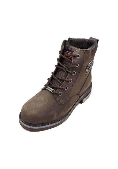 Harley Davidson Jim Hakiki Deri Unisex Bot Kahverengi