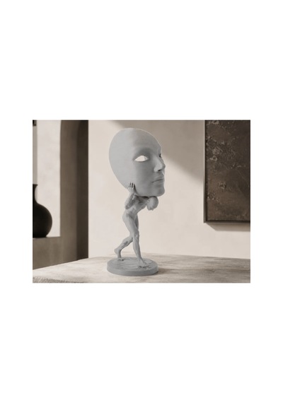 Zeroxo Sürreal Maske Taşıyan Adam Heykeli, Soyut Modern Sanat Masaüstü Süsü, Felsefik Dekoratif Büst, Avangart Ofis Ve Ev Dekoru