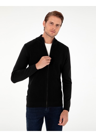 Pierre Cardin Erkek Siyah Hırka Triko 50300497-vr046 Siyah