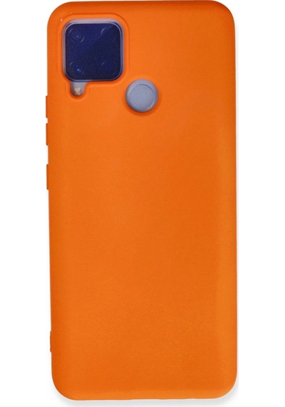 Uryport Realme C15 Kılıf Nano İçi Kadife Silikon - Turuncu