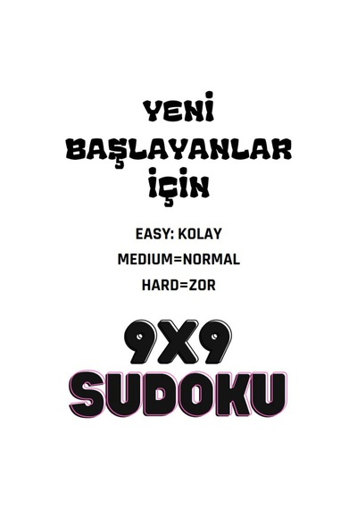 Yeni Başlayanlar İçin 9x9 Sudoku Kitabı 360 Su Doku