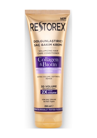 Restorex Collagen & Biotin Hacimsiz Saçlar Için Dolgunlaştırıcı Saç Bakım Kremi 250 Ml