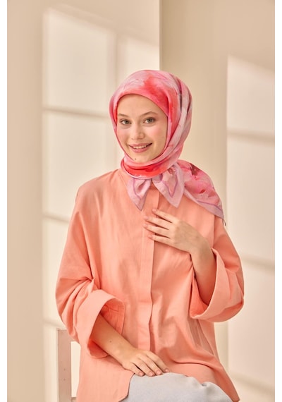 Silk Home Olinda İpek Eşarp 47004-22 Lila, Bordo, Kırmızı, Pembe
