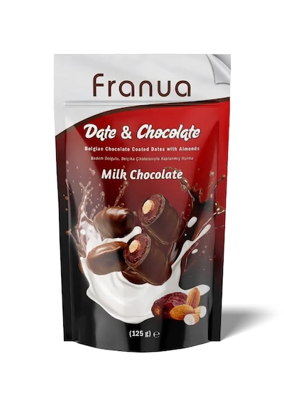 Sütlü Belçika Çikolatalı Hurma Bademli 125 G