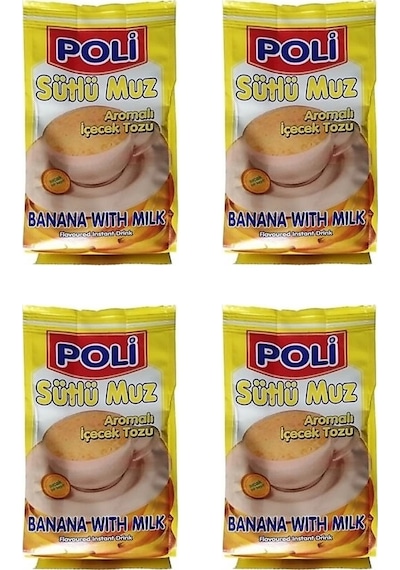 Poli Toz İçecek Sütlü Muz 250 Gr X 4 Adet 250 G