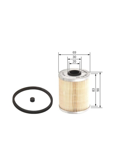 Bos-f026402047 Mazot Filtresi Master Iı 1998 - 2.2 Dci ...