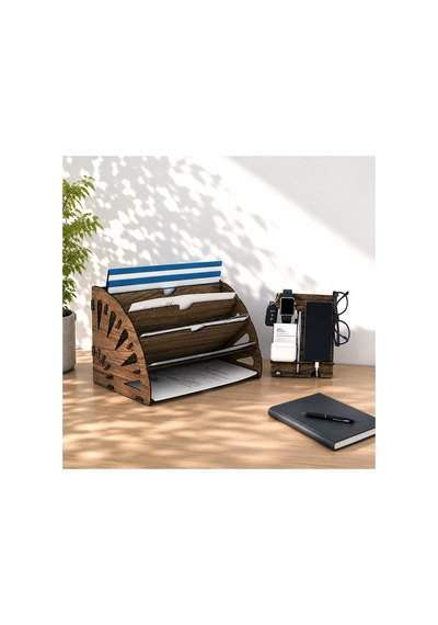 Quarter Masaüstü Organizer Ve Telefon Standı 2'li Set Ahşap Dosya Düzenleyici Dekoratif Dairesel Evrak Rafı Kahverengi - 901034195 Kahverengi Quarter Masaüstü Organizer Ve Telefon Standı 2'li Set Ahşap Dosya Düzenleyici Dekoratif Dairesel Evrak Rafı Kahverengi - 901034195 Kahverengi