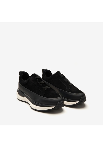 Siyah Mat+siyah Süet Sneaker Erkek Ka-alfa9003 John May Napoli