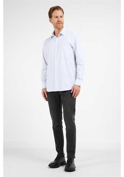 İmza Beyaz - Siyah Çizgili Desen Sert Yaka Uzun Kol Cepli Comfort Fit Pamuklu Gömlek 1004255278 İmza Beyaz - Siyah Çizgili Desen Sert Yaka Uzun Kol Cepli Comfort Fit Pamuklu Gömlek 1004255278
