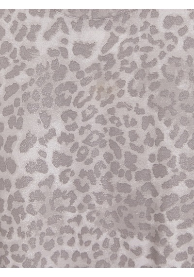 Lcw Everyday Gri Leopar Desenli %100 Pamuklu Kadın Tunik