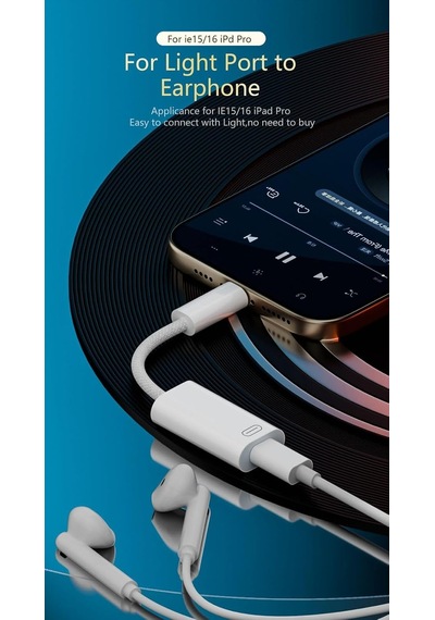 45w Type C To Lightning Kulaklık Dönüştürücü Hızlı Şarj İphone İpad Macbook Yuva Çevirici Müzik Dinleme Arama Otgklk