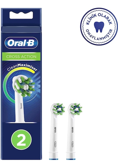 Oral-B Cross Action Clean&Maximiser Şarjlı Diş Fırçası Yedek Başlığı 2'li