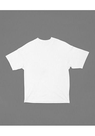 Sevbano Unisex Oversize Baskısız Basic Tişört Beyaz