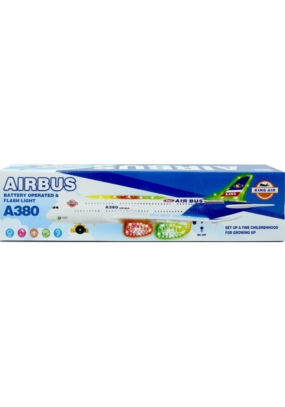 Oyuncak Uçak Airbus Pilli Işıklı Sesli Çarp-dön Uçak Oyuncak