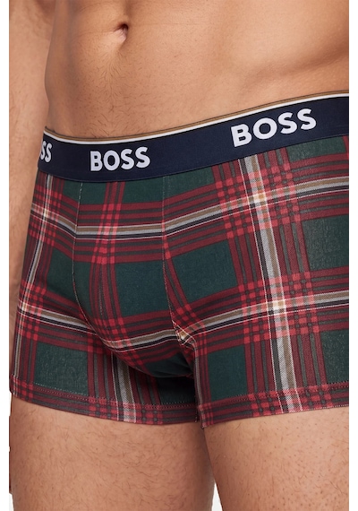 Boss Logolu Pamuklu 3 Pack Boxer Erkek Boxer 50554443 645 Lacivert-yeşil-lacivert