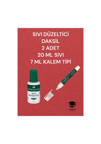 Sıvı Düzeltici Daksil 2 Adet 20 Ml Sıvı 7 Ml Kalem Tipi