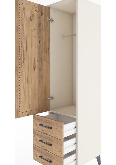 Hyperion Dolap Tek Raflı 3 Çekmeceli Tek Askılı 44x44x182 Ayt... Aytaşı