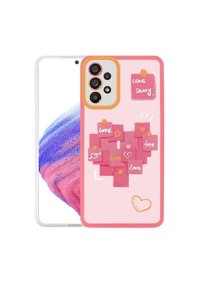 Zore Galaxy A33 5g Kılıf Nvth M-fit Desenli Kapak - Love Story No2