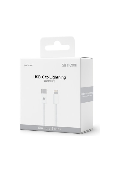 Simex İphone 11 12 13 14 Uyumlu Type-c To Lightning 20w Hızlı Şarj Kablosu 1 Mt Ce Belgeli Örgülü - Spk-16