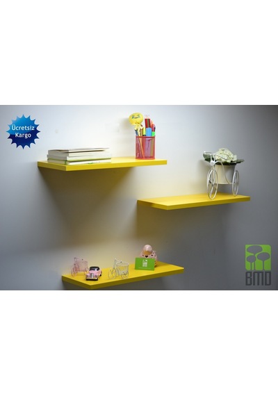 3 Lü Set Renkli Raf 90 Cm 3 Lü Set Renkli Raf 90 Cm