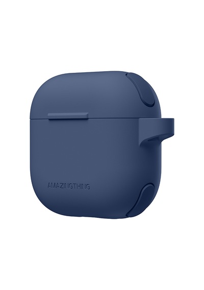 Apple Uyumlu AirPods 4 Kılıf Amazingthing Airbag Köşe Tasarımlı Omni Serisi Silikon Kılıf Lacivert