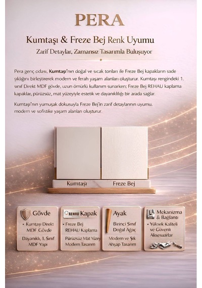 Pera Başlık 120'lik Kumtaşı Renk Mdf Diğer