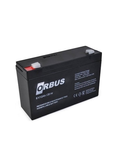 Orbus 6v 12 Ah Akü Kuru Tip (150*50*94) (1.65 Kg) N11.19466