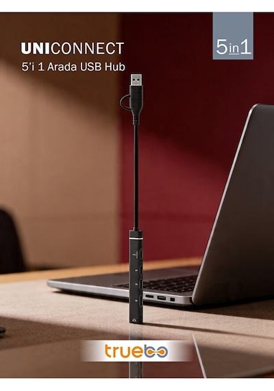 Truebo Uniconnect 5 İn 1 Usb + Type-c Hub