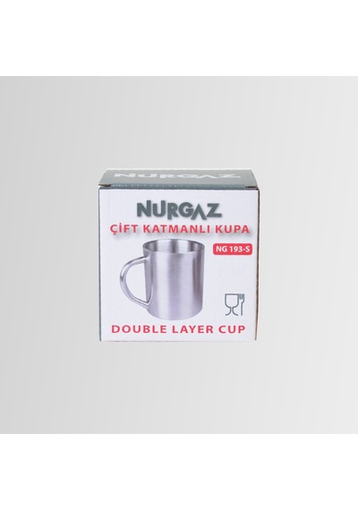 Nurgaz Ng-193-S Paslanmaz Çelik Çift Katmanlı Kamp Bardak Kupa Çok Renkli