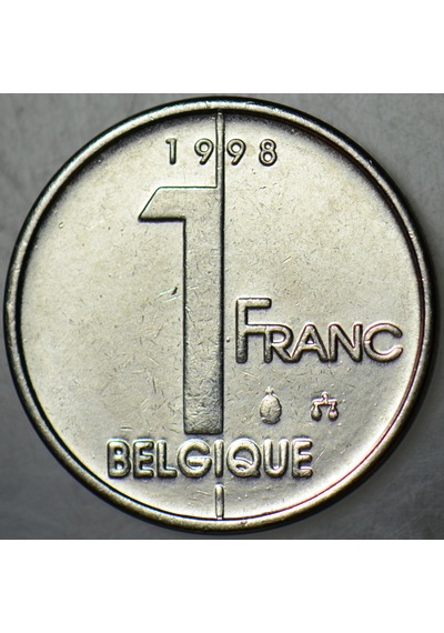 Belçika 1 Frank 1998 Belgıque. Çilaltı.