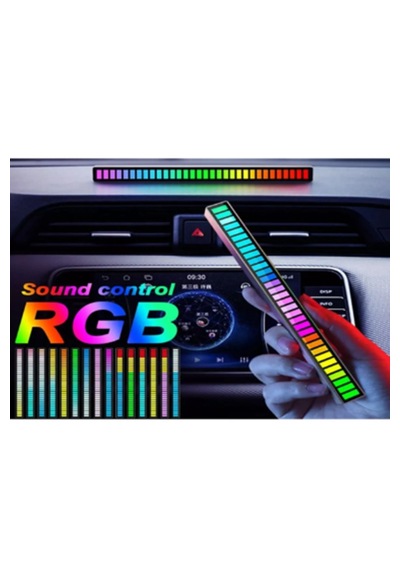 Sese Duyarlı Ritim Çubuğu,rgb 32led Işık Araç İçi Ekolayzer