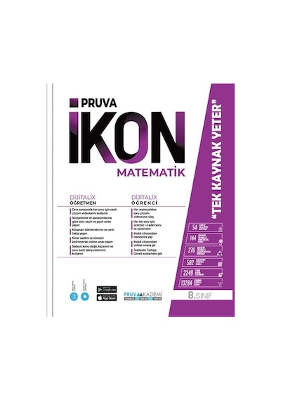 Pruva Akademi 8. Sınıf Matematik İkon Konu Anlatımlı