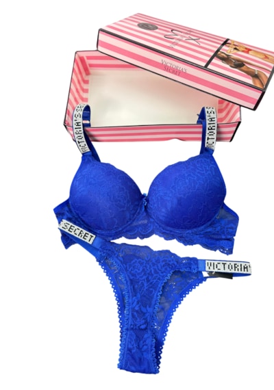 Victoria's Secret Victoria"s Secret Pusch Up Set Alt Üst Dolgulu Sütyen Ve Külot Takım 2"li Set Mavi