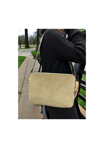 13-13.3-14 Inch Peluş Apple Uyumlu MacBook, Laptop Çantası, Bej Toscase Bej Bej