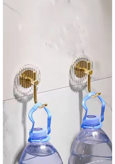 3 Adet Gold Duvar Askısı - Güçlü Yapışkanlı Vida Gerektirmez Gold